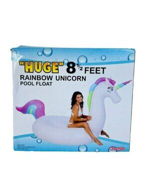 Kangaroo Huge 8.5' Rainbow Unicorn Inflatable Pool Float